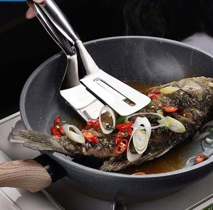انبر روغنگیر استیل | مناسب سرخکردنی و سرو غذا